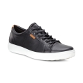 ECCO Sneaker Soft 7 (aus Premium-Leder) schwarz/weiss Herren